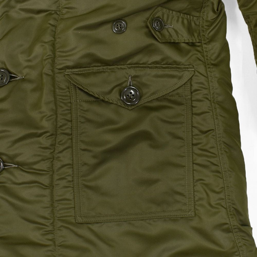 フリーホイーラーズ (FREEWHEELERS) - M-1949 - COAT AIR CREW HEAVY ATTACHED HOOD 1940~1950s CIVILIAN MILITARY STYLE CLOTHING Original Nylon 66 Twill KHAKI OLIVE ミリタリージャケット アウター コート 2531007