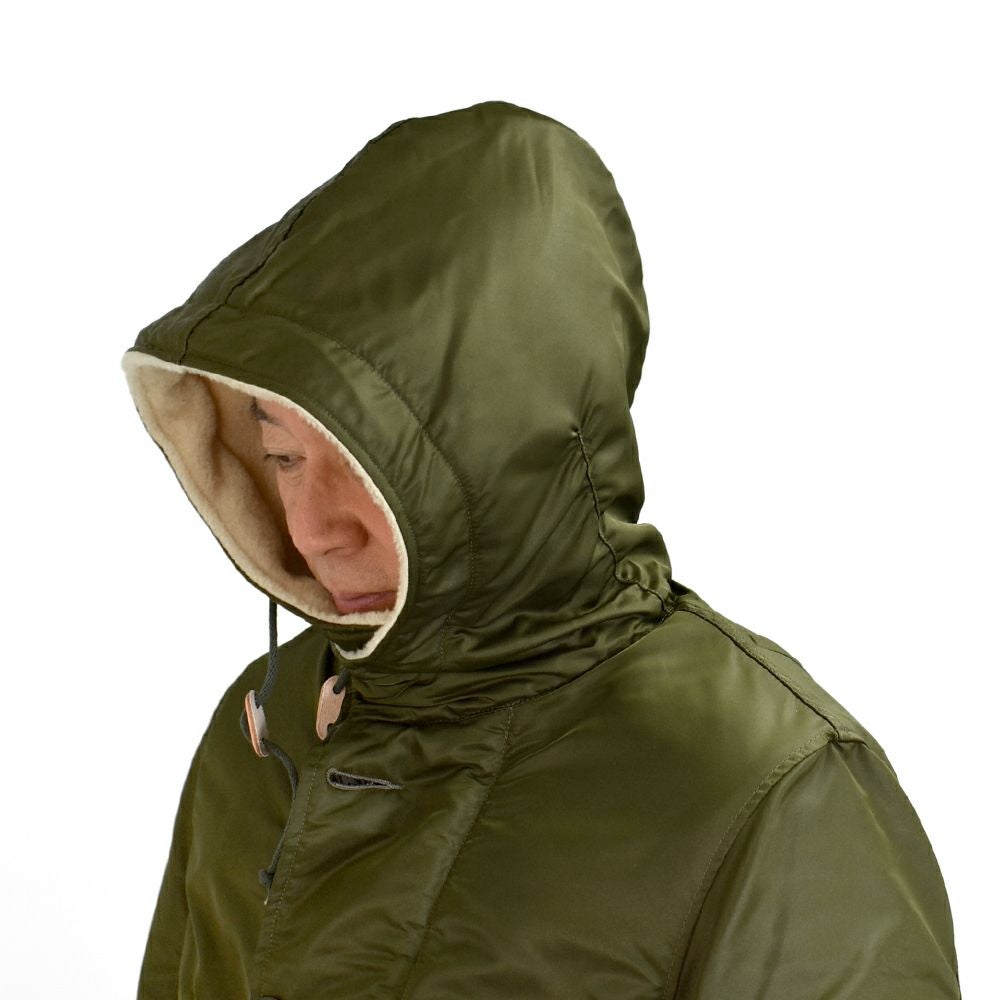 フリーホイーラーズ (FREEWHEELERS) - M-1949 - COAT AIR CREW HEAVY ATTACHED HOOD 1940~1950s CIVILIAN MILITARY STYLE CLOTHING Original Nylon 66 Twill KHAKI OLIVE ミリタリージャケット アウター コート 2531007