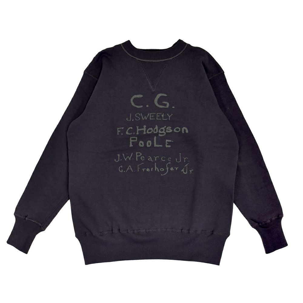 ウエアハウス (WAREHOUSE) Lot 403 C.G. 長袖プリントトレーナー スウェットシャツ ダークネイビー