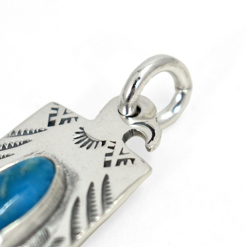 ラリースミス (LARRY SMITH) RESTING THUNDERBIRD PENDANT (ARROW,TURQUOISE) シルバーアクセサリー ペンダントトップ サンダーバード NL-0110