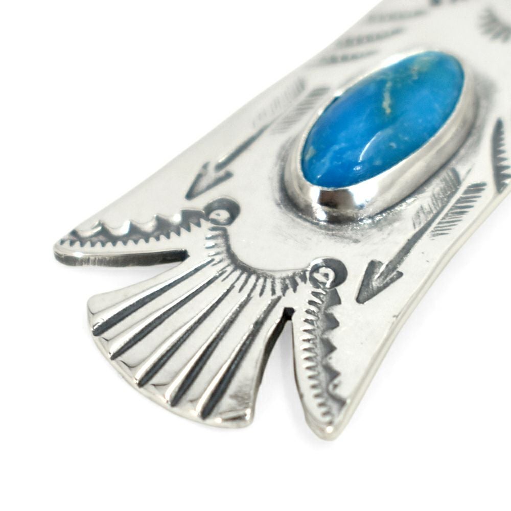 ラリースミス (LARRY SMITH) RESTING THUNDERBIRD PENDANT (ARROW,TURQUOISE) シルバーアクセサリー ペンダントトップ サンダーバード NL-0110