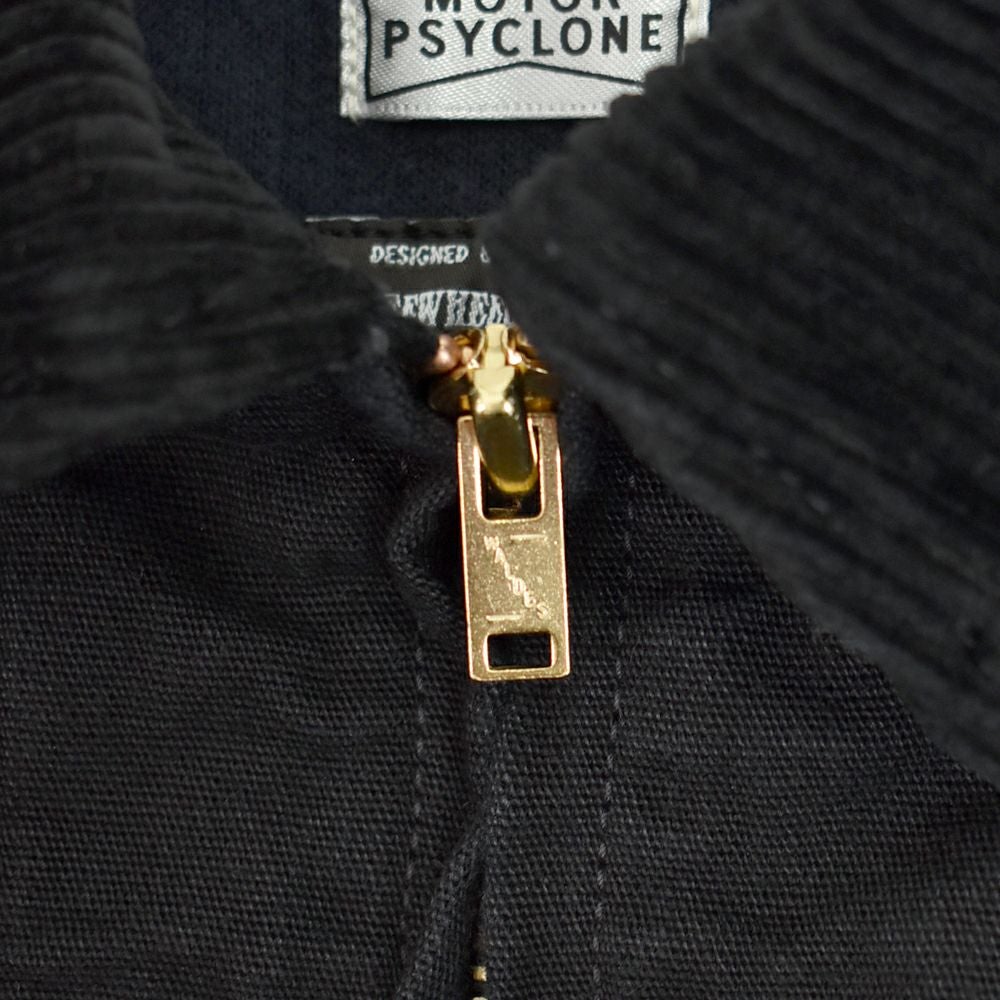 フリーホイーラーズ (FREEWHEELERS) -RISING FROM HELL- GARAGE WORKER JACKET 1950s STYLE WORK CLOTHING Vintage Style Yarn-Dyed 11oz Canvas YARN-DYED RUDE BLACK モーターサイクルジャッケット ワークジャケット アウター 2531019