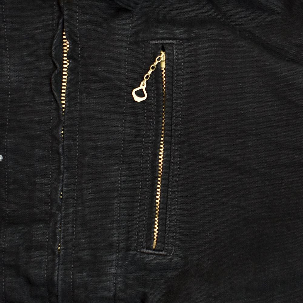 フリーホイーラーズ (FREEWHEELERS) -RISING FROM HELL- GARAGE WORKER JACKET 1950s STYLE WORK CLOTHING Vintage Style Yarn-Dyed 11oz Canvas YARN-DYED RUDE BLACK モーターサイクルジャッケット ワークジャケット アウター 2531019