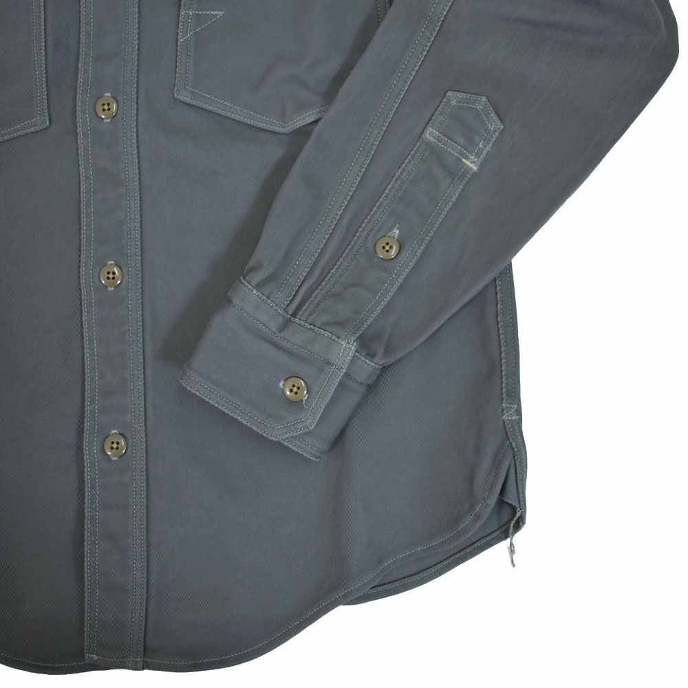 フリーホイーラーズ (FREEWHEELERS) -Gemsa- WORK SHIRT 1930s STYLE WORK SHIRT Original Cotton Hard Twist Kersey STEEL GRAY 長袖ワークシャツ メカニックシャツ 2533006
