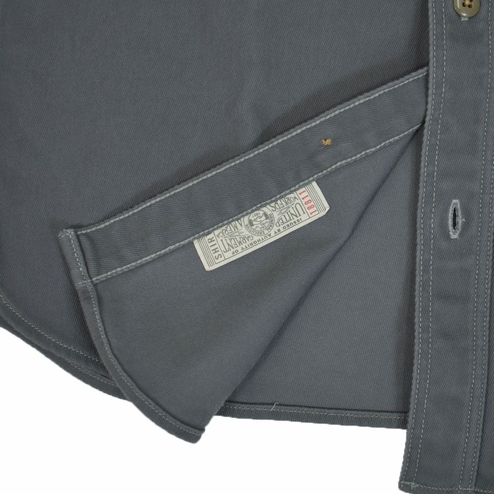 フリーホイーラーズ (FREEWHEELERS) -Gemsa- WORK SHIRT 1930s STYLE WORK SHIRT Original Cotton Hard Twist Kersey STEEL GRAY 長袖ワークシャツ メカニックシャツ 2533006