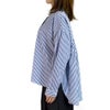 ブリスバンチ (Bliss bunch) FB差BACKギャザーシャツ 長袖ギャザーシャツ ストライプシャツ 後ろ長め K761-245