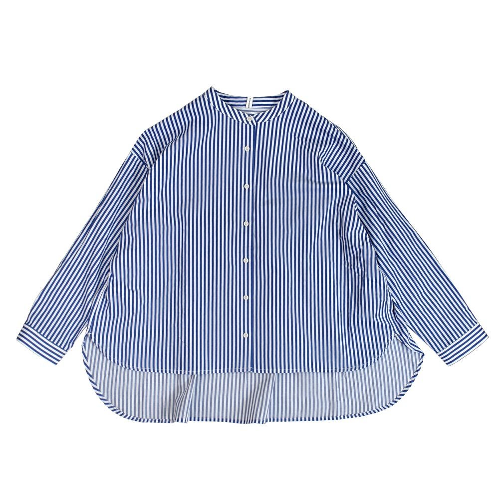 ブリスバンチ (Bliss bunch) FB差BACKギャザーシャツ 長袖ギャザーシャツ ストライプシャツ 後ろ長め K761-245 3-2.LONDON STRIPE