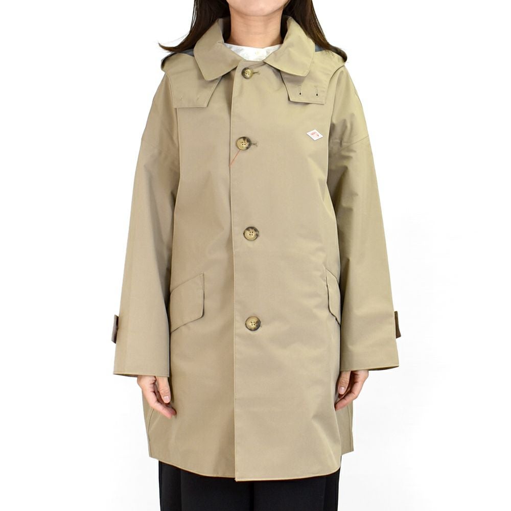 ダントン (DANTON) Women's 3-Layer Cloth Hooded Balmacaan Coat