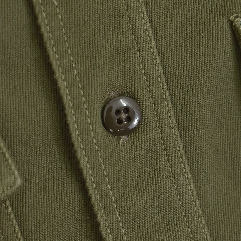 フリーホイーラーズ (FREEWHEELERS) -Gemsa- WORK SHIRT 1930s STYLE WORK SHIRT Original Cotton Hard Twist Kersey KHAKI OLIVE 長袖ワークシャツ メカニックシャツ 2533001