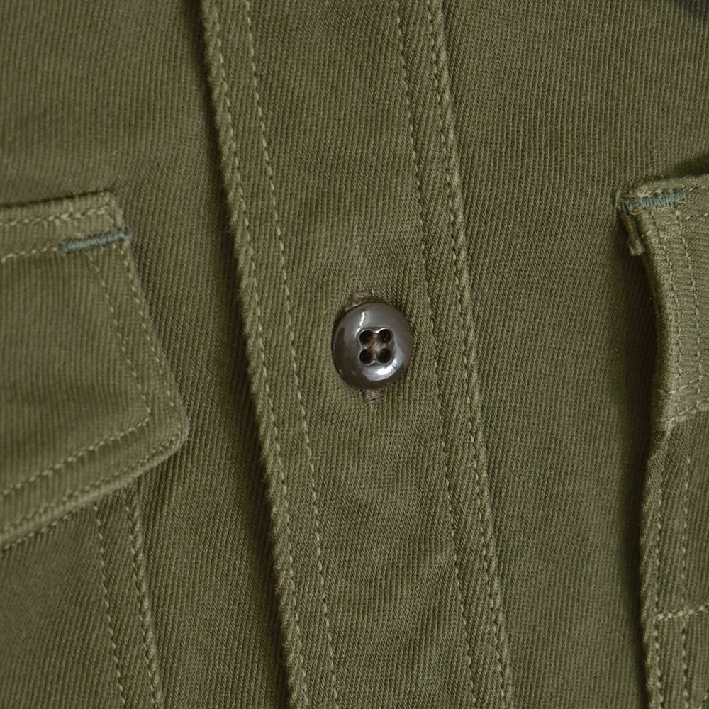 フリーホイーラーズ (FREEWHEELERS) 1944 U.S.M.C Marine Scout Bombing SQ932 -TEUFELHUND- Gemsa 1940s MILITARY CUSTOM SHIRT Original Cotton Hard Twist Kersey KHAKI OLIVE 長袖ワークシャツ メカニックシャツ カスタム 2533002