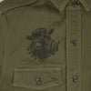 フリーホイーラーズ (FREEWHEELERS) 1944 U.S.M.C Marine Scout Bombing SQ932 -TEUFELHUND- Gemsa 1940s MILITARY CUSTOM SHIRT Original Cotton Hard Twist Kersey KHAKI OLIVE 長袖ワークシャツ メカニックシャツ カスタム 2533002