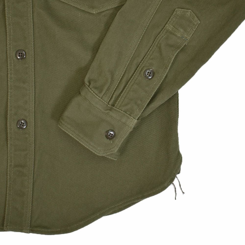 フリーホイーラーズ (FREEWHEELERS) 1944 U.S.M.C Marine Scout Bombing SQ932 -TEUFELHUND- Gemsa 1940s MILITARY CUSTOM SHIRT Original Cotton Hard Twist Kersey KHAKI OLIVE 長袖ワークシャツ メカニックシャツ カスタム 2533002