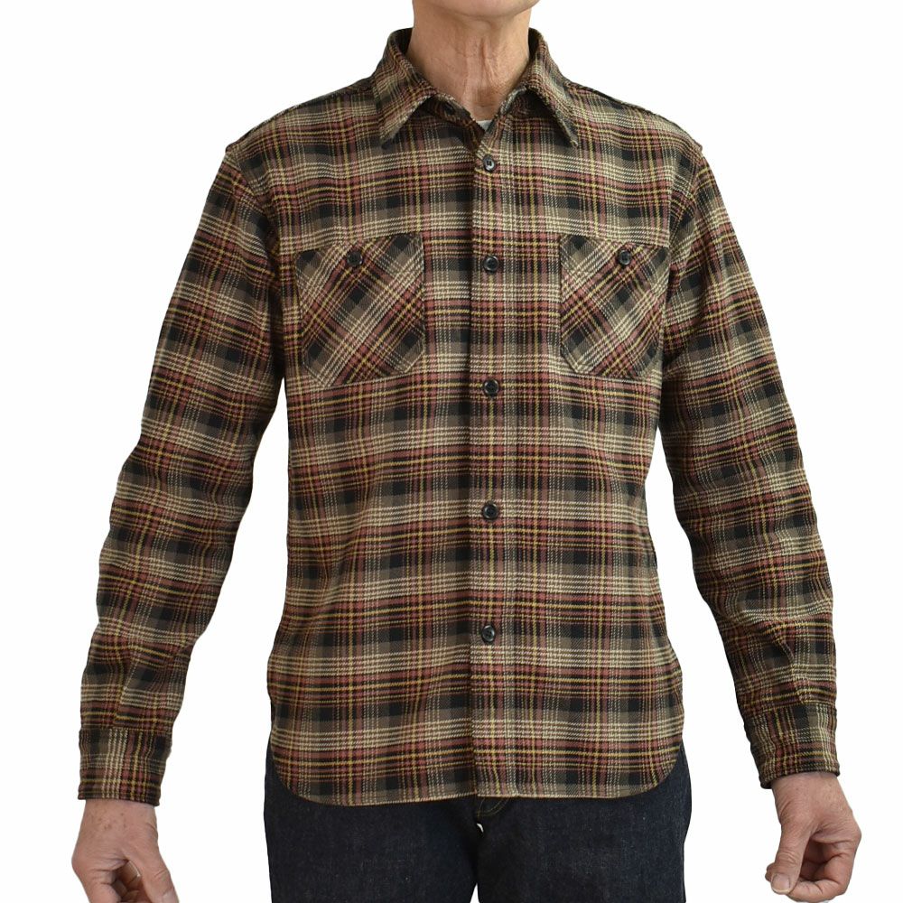 デラックスウエア (DELUXEWARE) MULTCH CHECK NEL 長袖チェックネルシャツ HV-60