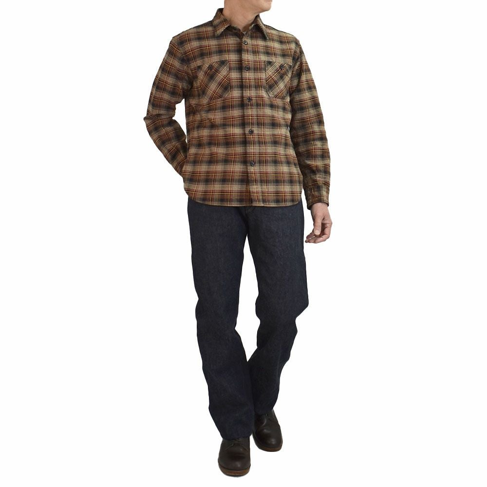 デラックスウエア (DELUXEWARE) MULTCH CHECK NEL 長袖チェックネルシャツ HV-60