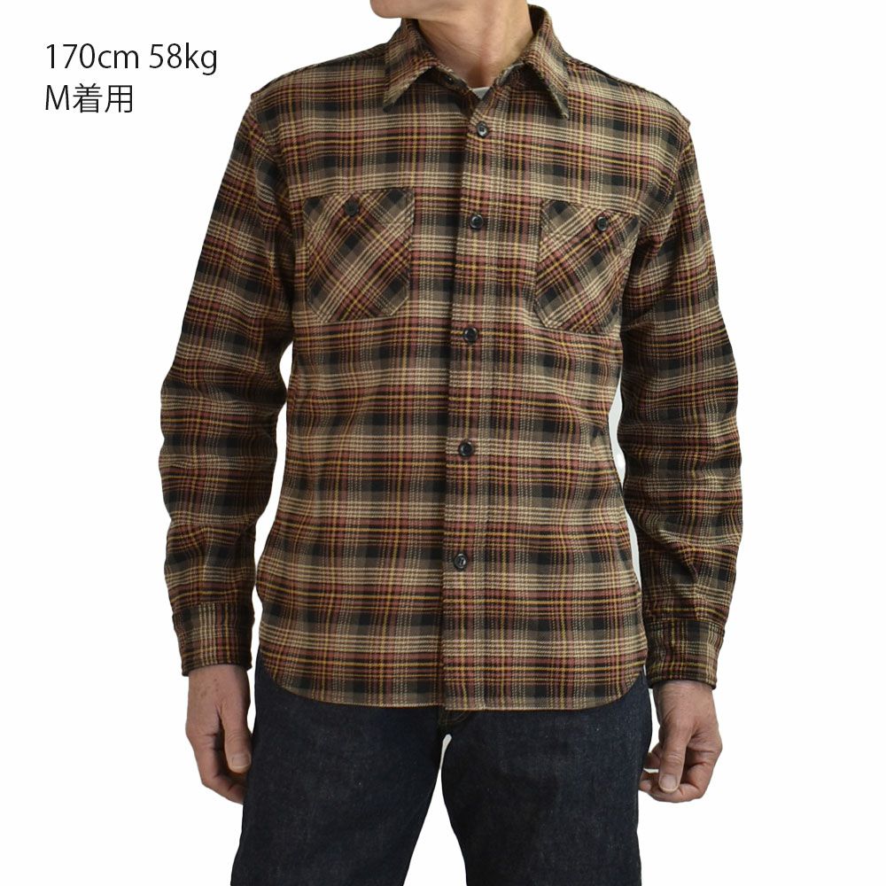 デラックスウエア (DELUXEWARE) MULTCH CHECK NEL 長袖チェックネルシャツ HV-60