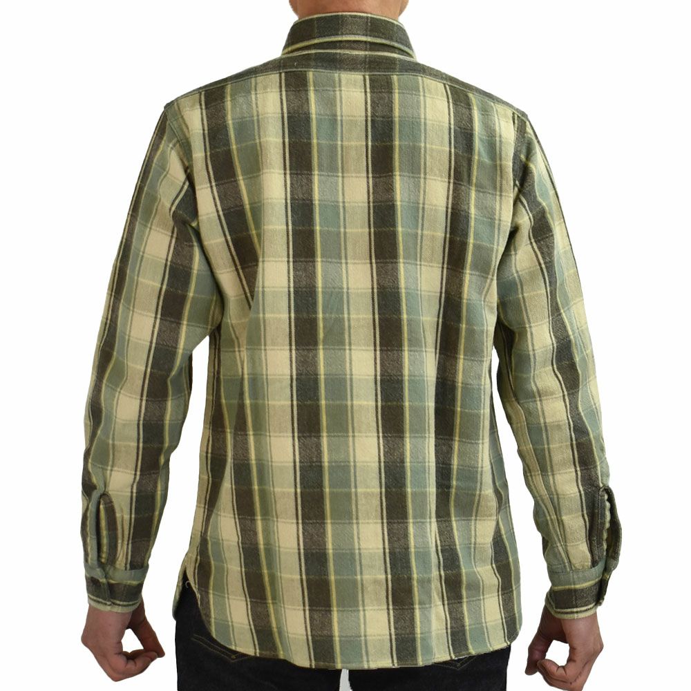 ウエアハウス (WAREHOUSE) Lot 3022 FLANNEL SHIRTS WITH CHINSTRAP H柄 ONE WASH 長袖チェックネルシャツ