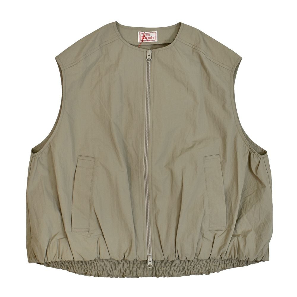 マオメイド (MAOMADE) バルーンシルエット ZIP UP ベスト 撥水加工 611307 10.ベージュ