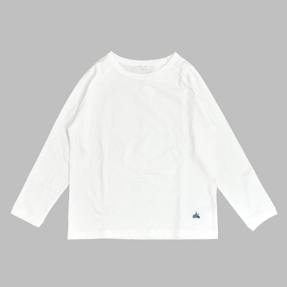 ブリスバンチ (Bliss bunch) ラグランTEE (長袖) 長袖Tシャツ 無地長袖Tシャツ ワンポイント刺繍 ロンT TBN1000-H 8-1.O/WHITE