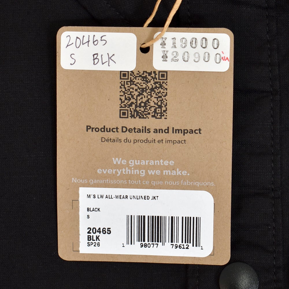 パタゴニア (PATAGONIA) メンズ ライトウェイト オールウェア アンラインド ジャケット M's LW All -Wear Unlined Jkt ジャケット ライトアウター 20465