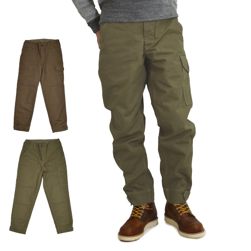 フリーホイーラーズ(FREEWHEELERS)-AVIATORS' TROUSERS- Original Cotton Chino Drill RED BROWN DARK KHAKI BEIGE コットンミリタリーパンツ アビエイターズトラウザーズ 2532002