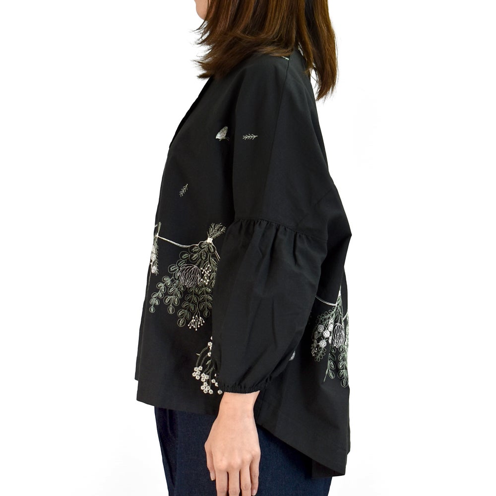 美品✨マーブルシュッド 刺繍ブラウス 半袖 コットン100% パフスリーブ マーブルシュッド (marble SUD) EMB swag(綿) パフブラウス 刺繍