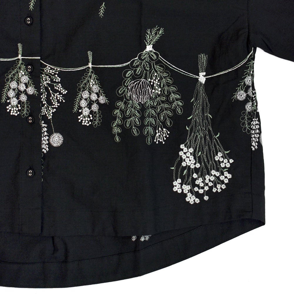 マーブルシュッド (marble SUD) EMB swag(綿) パフブラウス 刺繍