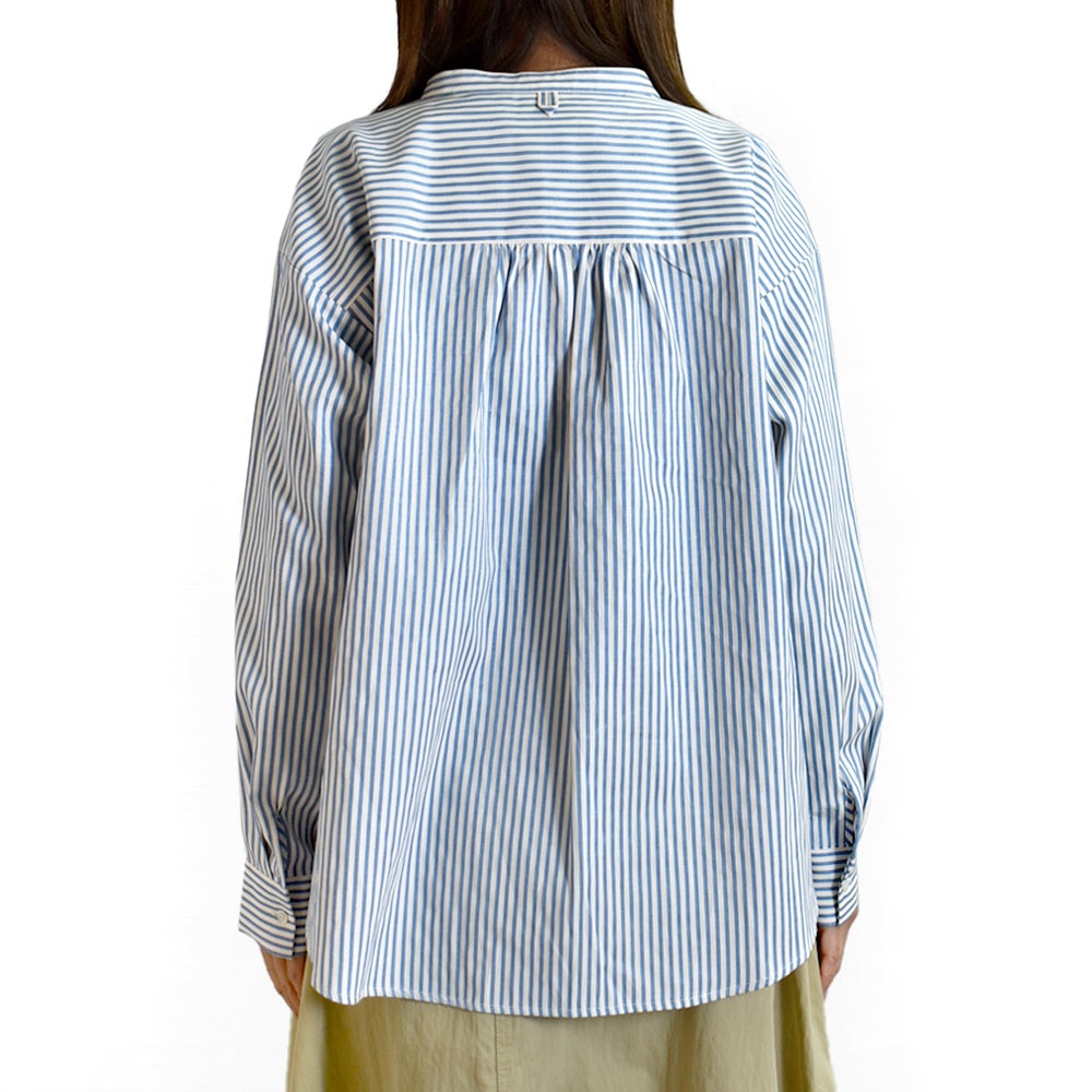 ポンデシャロン (PONT DE CHALONS) 刺繍ボタンシャツ 長袖ストライプシャツ 22580211