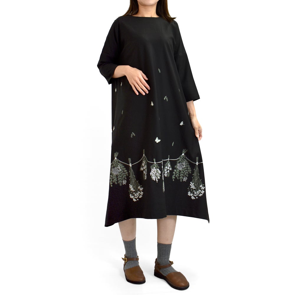 マーブルシュッド(marble SUD)EMB swag(TR) Backタックワンピース刺繍 オケージョン 03GS074002