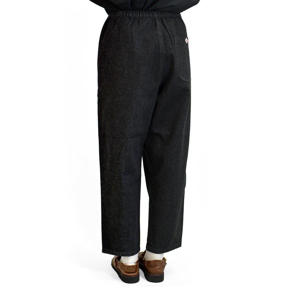 ダントン (DANTON) Women’s Black Denim Easy Pants ブラックデニムパンツ イージーパンツ クロップド丈 テーパード JD-2540KBK