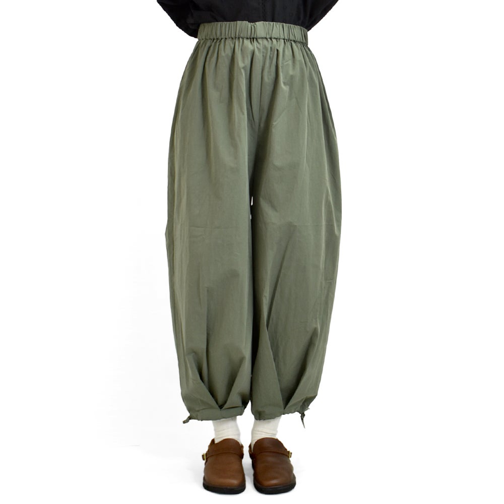 マオメイド (MAOMADE) 裾タック＆ドロスト ボリューミーパンツ コットンナイロンパンツ 611302