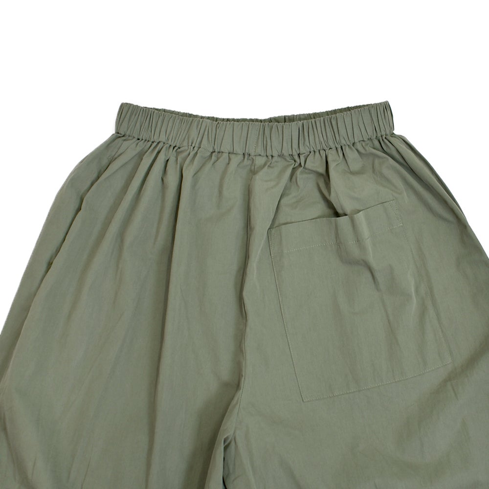 マオメイド (MAOMADE) 裾タック＆ドロスト ボリューミーパンツ コットンナイロンパンツ 611302