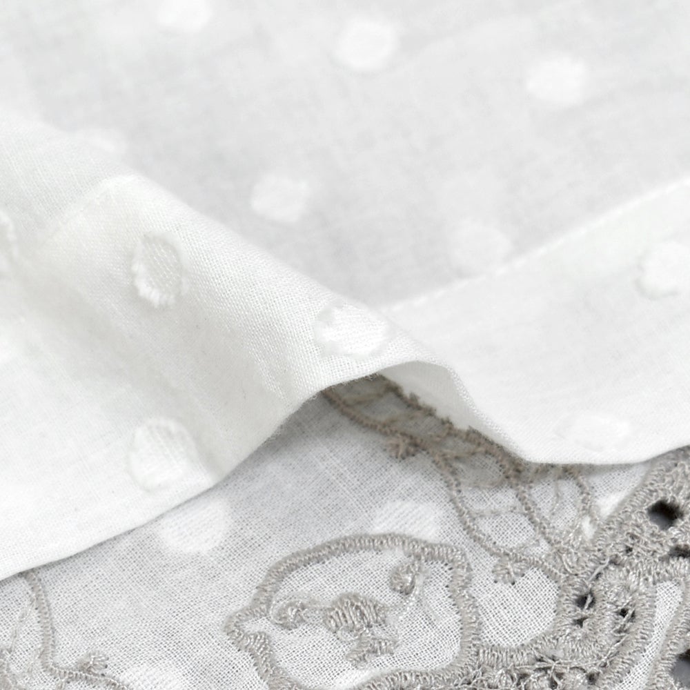 マーブルシュッド (marble SUD) ラッコレース ハオリブラウス 七分袖ブラウス シャツ 05GS069023