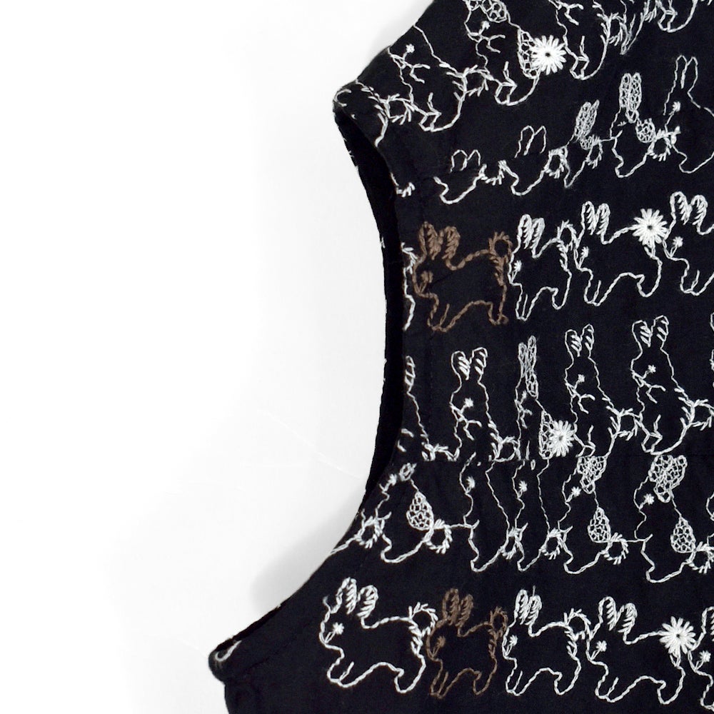 マーブルシュッド (marble SUD) うさぎLOTS 2WAYブラウス うさぎ刺繍ブラウス 前後2way シャツ 05GS083009