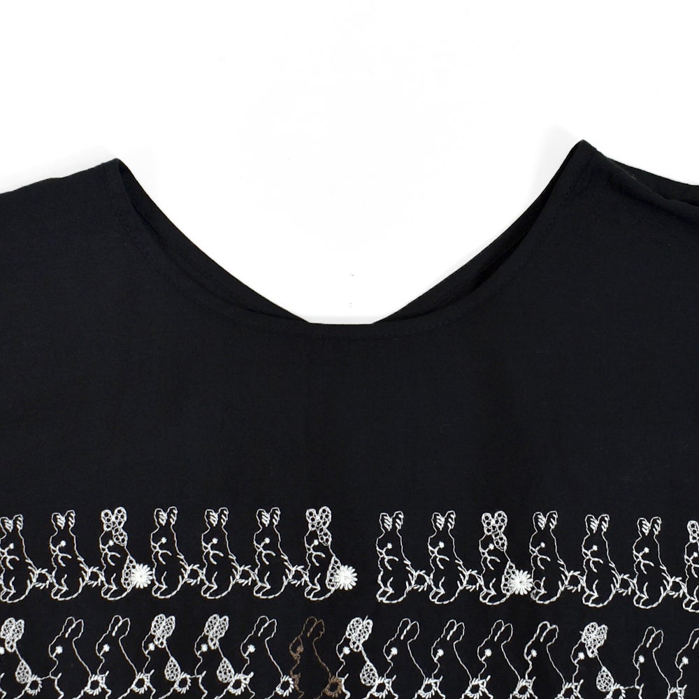 マーブルシュッド (marble SUD) うさぎLOTS 2WAYブラウス うさぎ刺繍ブラウス 前後2way シャツ 05GS083009