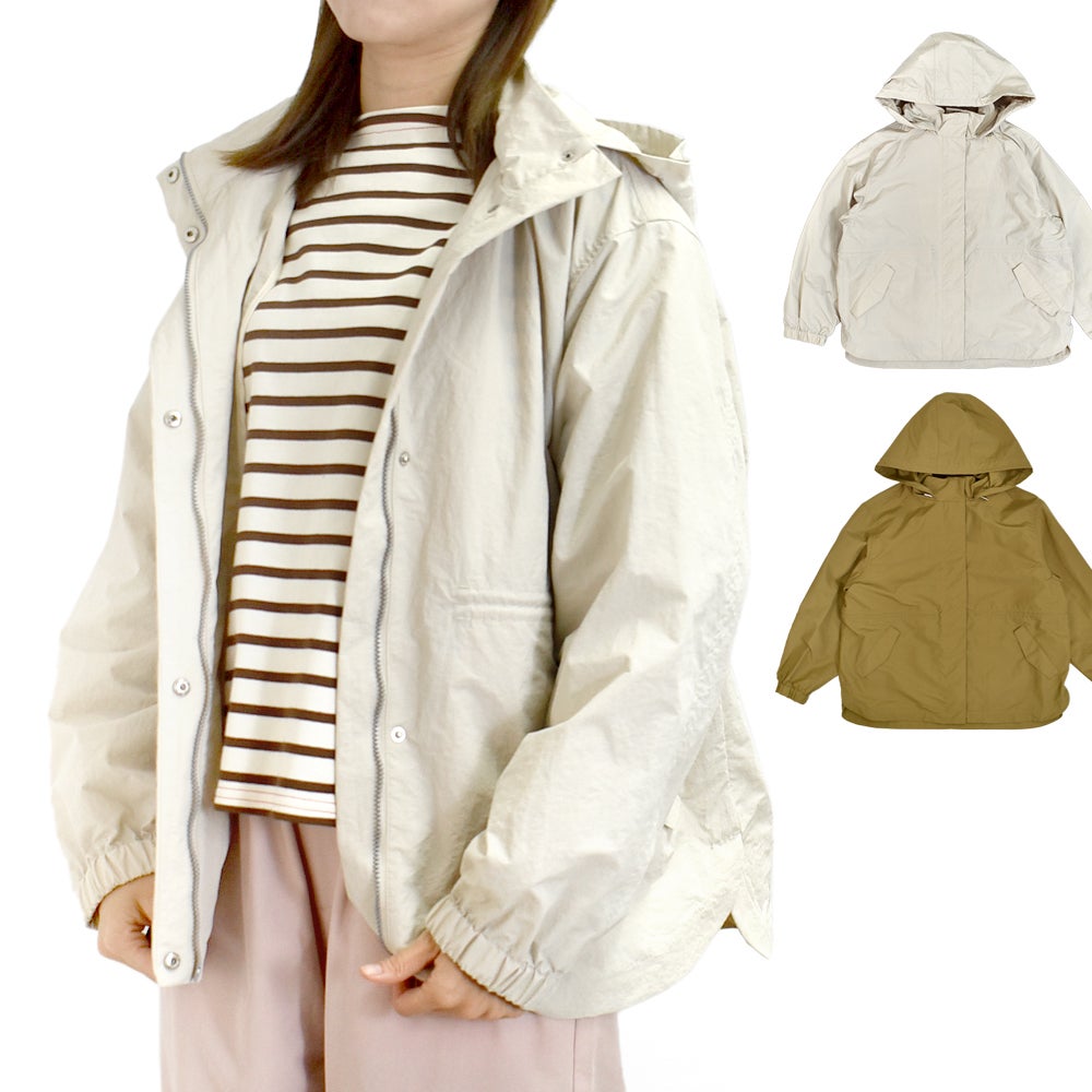 ポンデシャロン (PONT DE CHALONS) 撥水フード付マウンテンパーカー ジャケット ライトアウター フード取り外し可能 22610114