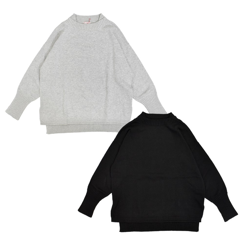 マオメイド (MAOMADE) 再登場!!! 着回し力 バツグン 異ゲージリブ プルオーバー 長袖コットンニット 611108