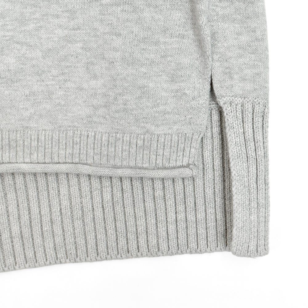 マオメイド (MAOMADE) 再登場!!! 着回し力 バツグン 異ゲージリブ プルオーバー 長袖コットンニット 611108