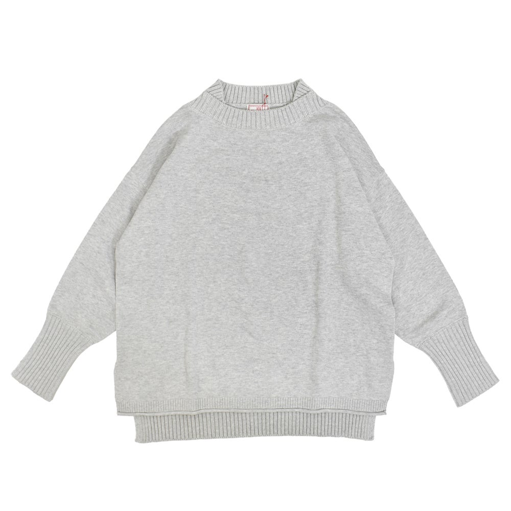 マオメイド (MAOMADE) 再登場!!! 着回し力 バツグン 異ゲージリブ プルオーバー 長袖コットンニット 611108 81.グレー