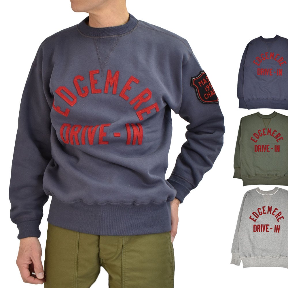 ウエアハウス (WAREHOUSE) Lot 401 EDGEMERE 長袖プリントトレーナー スウェットシャツ