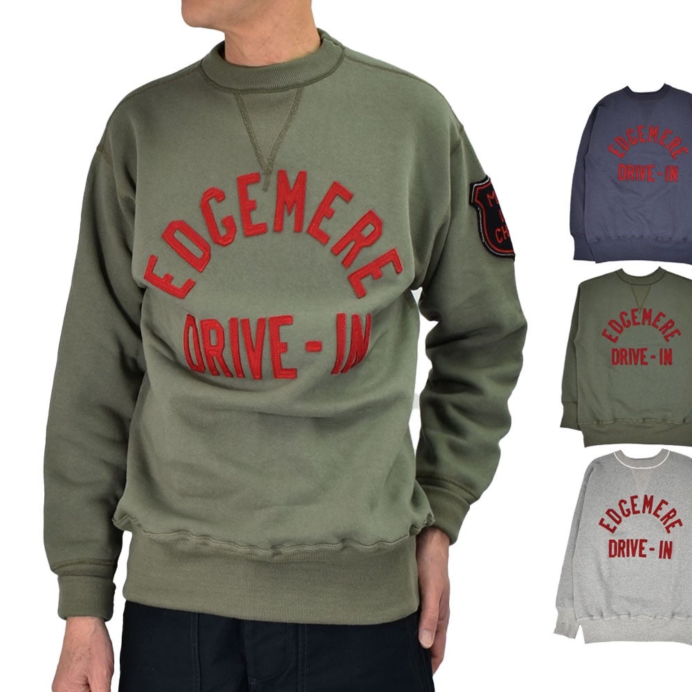 ウエアハウス (WAREHOUSE) Lot 401 EDGEMERE 長袖プリントトレーナー スウェットシャツ