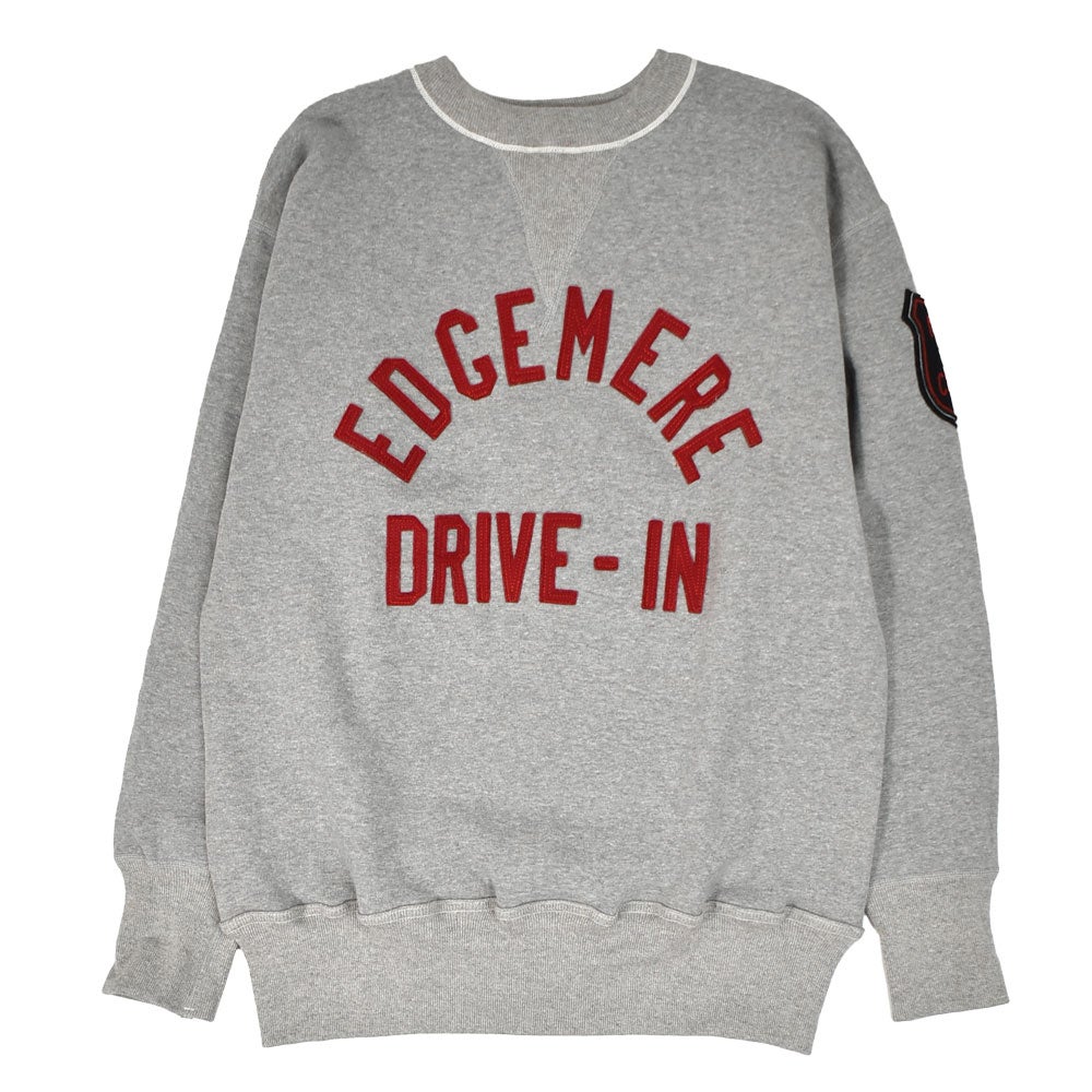 ウエアハウス (WAREHOUSE) Lot 401 EDGEMERE 長袖プリントトレーナー スウェットシャツ 杢グレー