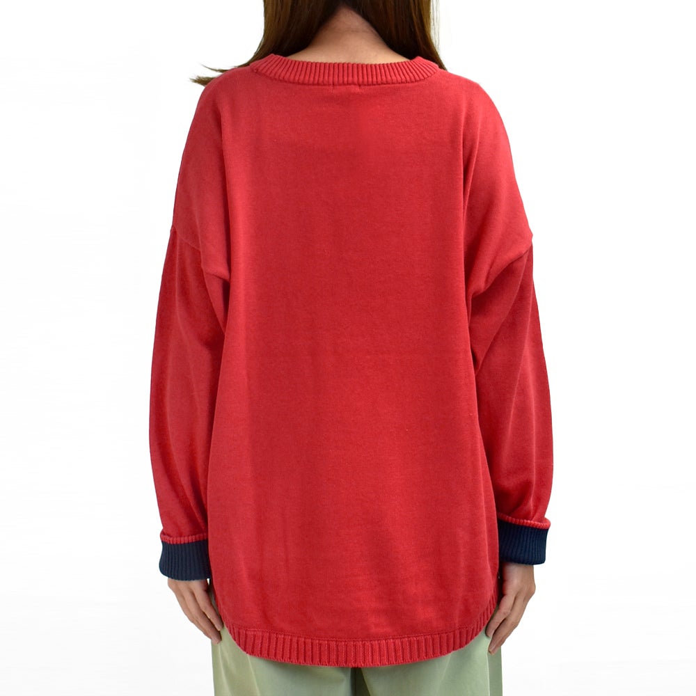 ブリスバンチ (Bliss bunch) ラウンドヘムワイドPO コットン長袖ニット 手洗いできるニット P761-205