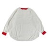 ブリスバンチ (Bliss bunch) ラウンドヘムワイドPO コットン長袖ニット 手洗いできるニット P761-205 8-2.OATMEAL(RED)