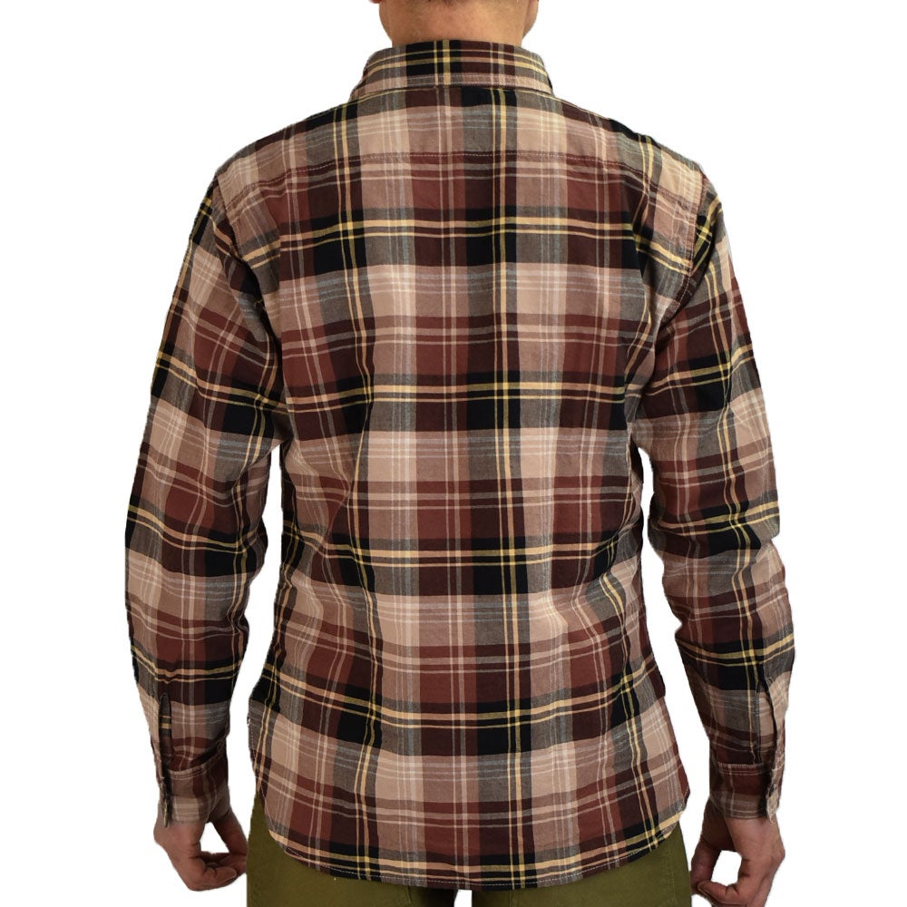 デラックスウエア (DELUXEWARE) VINTAGE RED CHECK 長袖チェックシャツ スルーサージ LV-33