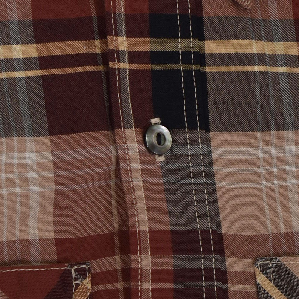 デラックスウエア (DELUXEWARE) VINTAGE RED CHECK 長袖チェックシャツ スルーサージ LV-33