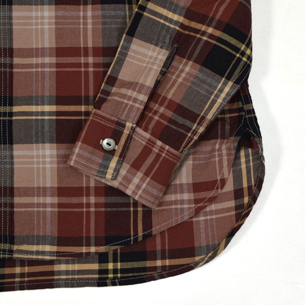 デラックスウエア (DELUXEWARE) VINTAGE RED CHECK 長袖チェックシャツ