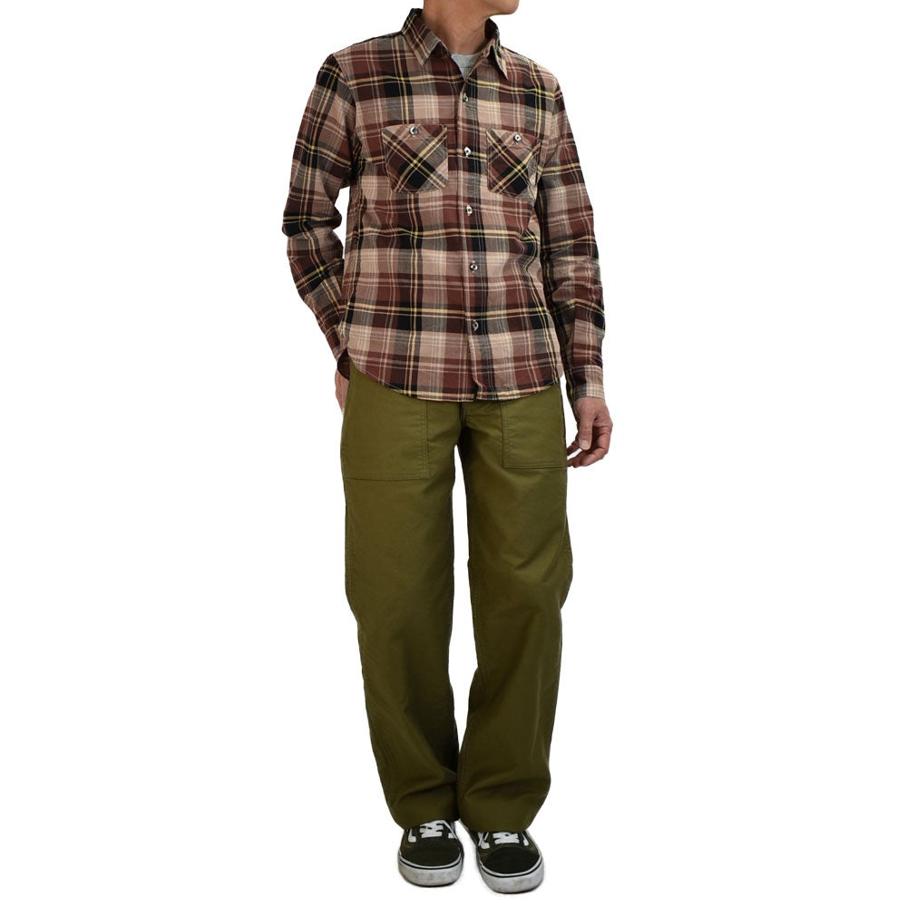 デラックスウエア (DELUXEWARE) VINTAGE RED CHECK 長袖チェックシャツ スルーサージ LV-33