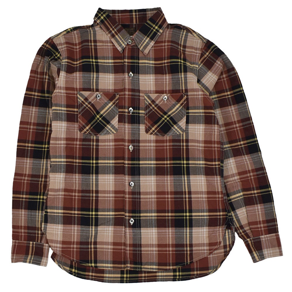 デラックスウエア (DELUXEWARE) VINTAGE RED CHECK 長袖チェックシャツ スルーサージ LV-33