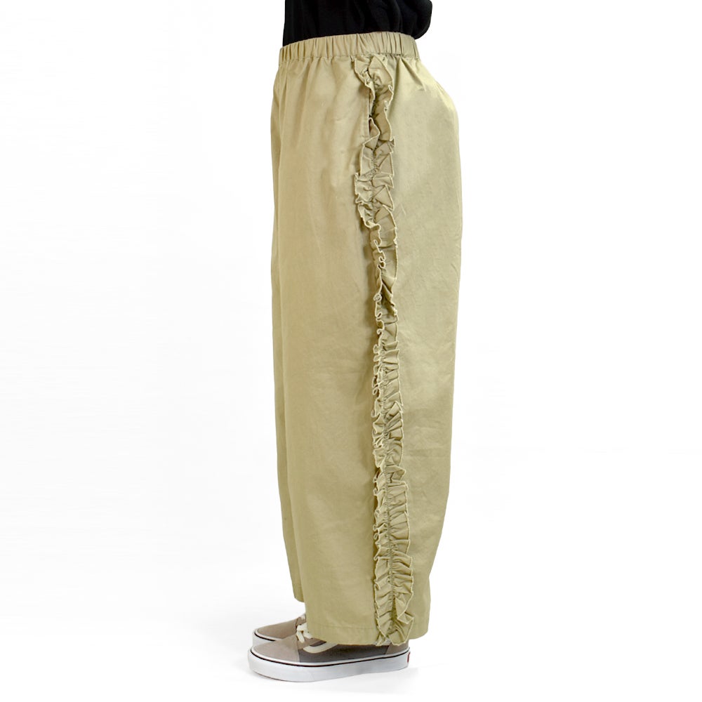 ブリスバンチ (Bliss bunch) サイドフリル切替ワイドパンツ コットンツイルパンツ K761-265