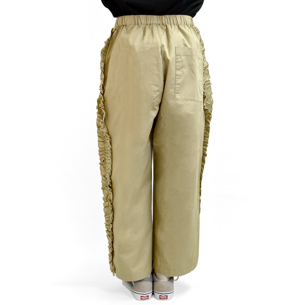 ブリスバンチ (Bliss bunch) サイドフリル切替ワイドパンツ コットンツイルパンツ K761-265